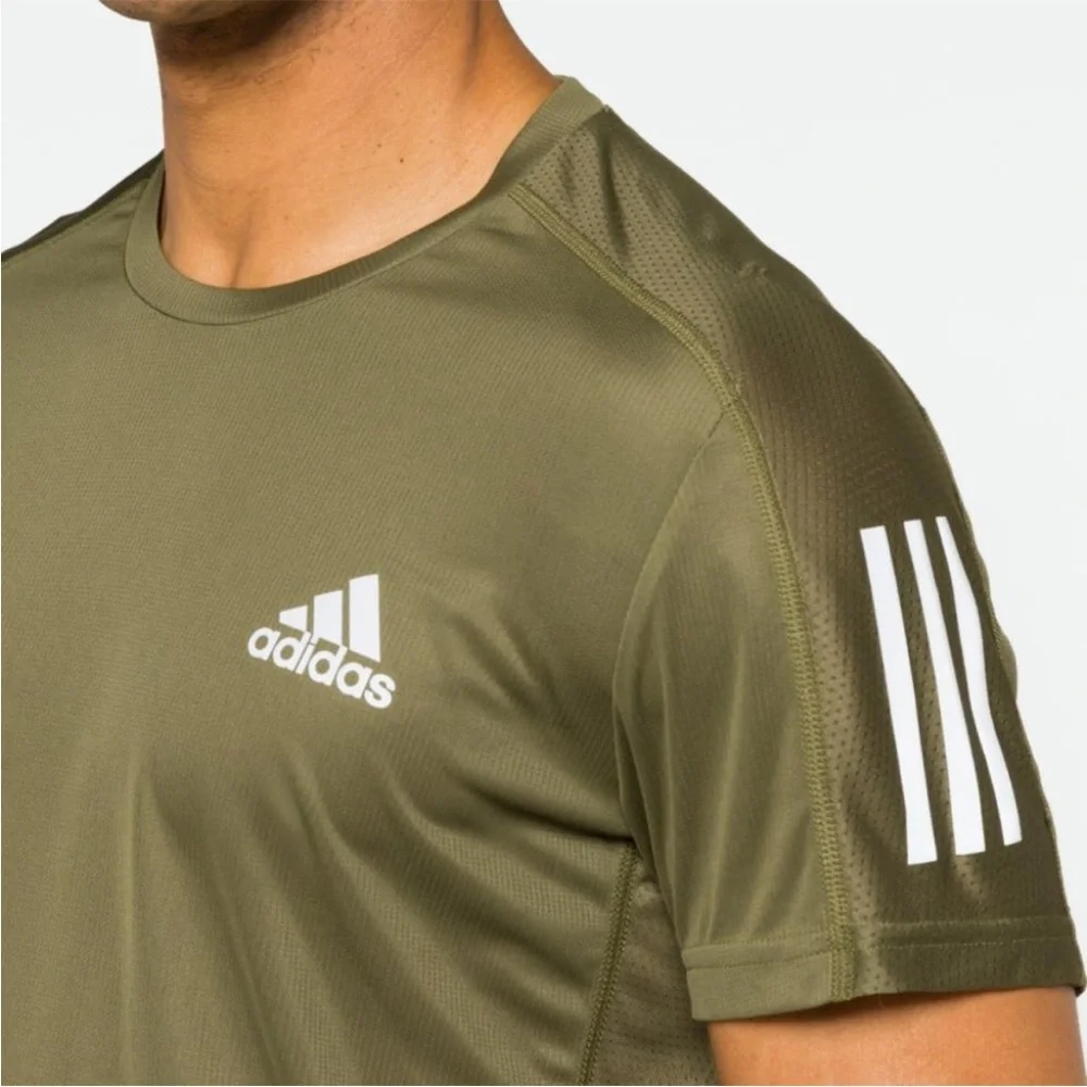 Adidas Own The Run Tee Shirt Olive Green Men's X Large